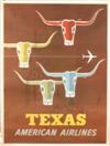 VARIOUS DESIGNERS. AMERICAN AIRLINES & KLM. Group of 7 posters. Sizes vary.